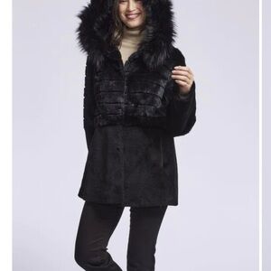 Blue Duck Fur Hooded Jacket